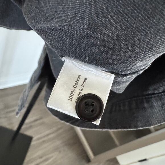 3sixteen Black Stonewash Denim Work Shirt XL NEW Short Sleeve Cotton Button Up - Picture 6 of 6